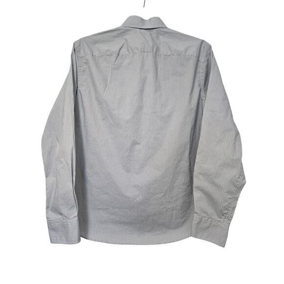 UNTUCKit Mens Boyden Button up Dress Shirt Size Large White Blue Style 40470 - Picture 2 of 5